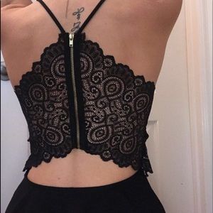 Windsor Black Lace Mini Cocktail Dress #LD9824WD